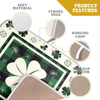 Giwawa Patrick Clovers Dish Drying Mat 16"x18" Lucky Shamrock Spring Leaf Dish - Image 4