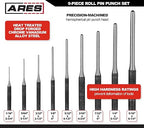 ARES 10021 – 9-Piece Roll Pin Punch Set – Durable Heat Treated and Drop Forged - Image 3