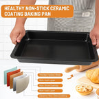 Sheet Cake Pan with Lid, Non-Stick Ceramic Coating Baking Pan, Oven Safe 450°F - Image 8