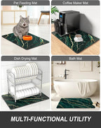 Rnivvi Dish Drying Mat for Kitchen Counter, XL 15 x 24" Cute Marble Absorbent - Image 7