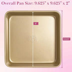 Paris Hilton Nonstick Carbon Steel Bakeware Collection, 9-Inch Square Cake Pan - Image 5