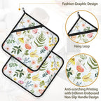 Wildflowers Butterfly Herbs Pot Holder Set of 2, Heat Resistant Potholders Oven - Image 4