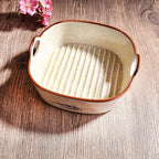 Japanese Style Ceramic Casserole Dish, 6.7-Inch Square Baking Dish - Image 6
