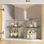 Vtopmart 6 Pack Clear Stackable Storage Drawers, Plastic Drawers - Image 4