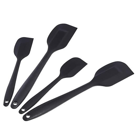 Amazon Basics Non-Stick Heat Resistant Silicone Spatula Set, Dishwasher Safe by AmazonBasics