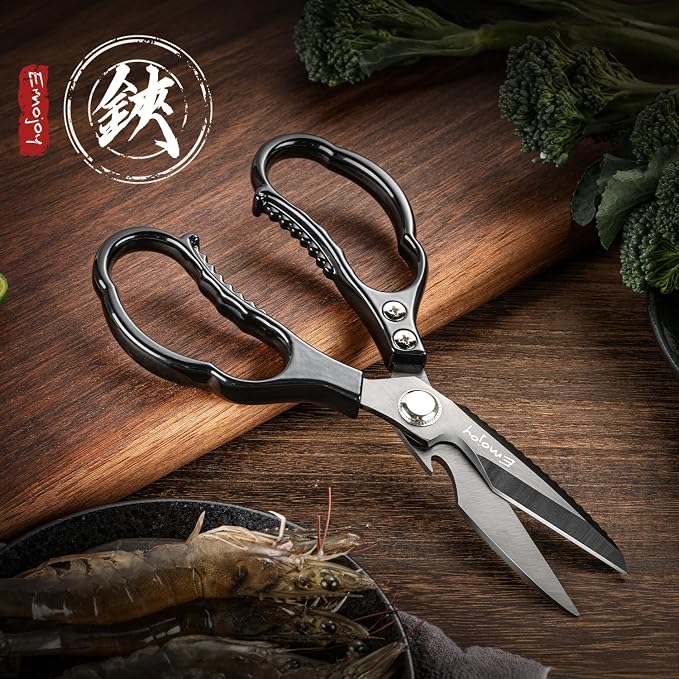 Emojoy Kitchen Shears for Food, Titanium Kitchen Scissors All Purpose, Japanese - Image 3