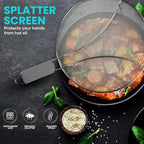 13" Grease Splatter Screen for Cooking | Stainless Steel Oil Splatter Guard and - Image 2