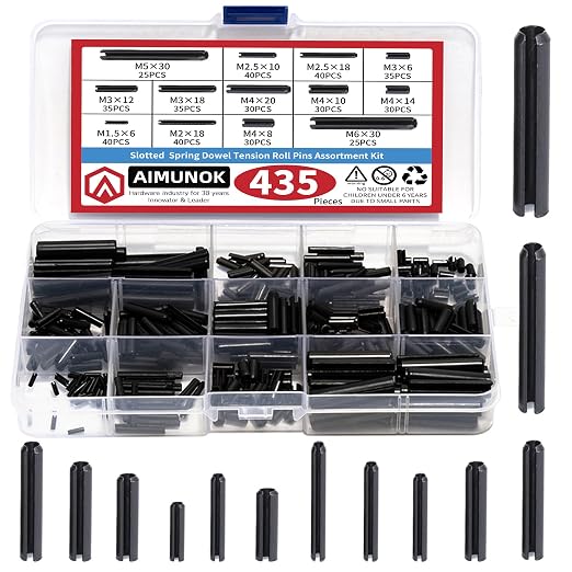 435-Piece Roll Pin Assortment Kit by AIMUNOK