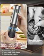 Electric Salt and Pepper Grinder Set, USB Rechargeable Salt and Pepper Shaker - Image 3