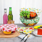 Patelai 10 Pcs Bowl Covers Reusable in 5 Size Stretch Cloth Fabric Elastic Food - Image 4