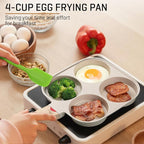MyLifeUNIT Egg Frying Pan, 4-Cup Egg Pan Nonstick, Fried Egg Pan Skillet - Image 2