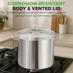 Stainless Steel Cookware Stockpot, 30 Quart Heavy Duty Induction Soup Pot - Image 5
