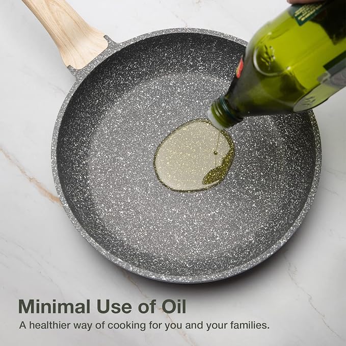 CAROTE Nonstick Frying Pan Skillet, Non Stick Granite Fry Pan Egg Pan Omelet - Image 6