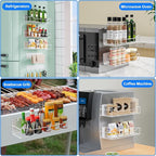 Magnetic Spice Rack for Refrigerator, 5 Pack Magnetic Fridge Organizer Shelves - Image 7