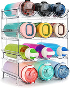 spospo Water Bottle Organizer for Cabinet, 4 Pack Water Bottle Organization and by SPOSPO