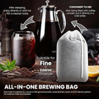 Cold Brew Bags, 8 * 12 Inch Fine Mesh Drawstring Pouches, Fits Mason Jars & - Image 4