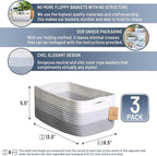 NaturalCozy 13.5”x8.5”x5.5” Rectangle Storage Baskets - Image 2