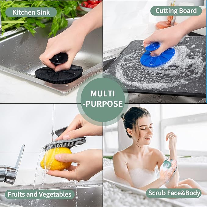Silicone Sponge, BEAUTAIL Non-Scratch Scrub Sponges, - Image 5