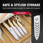 Vos ceramic knives set for kitchen in gift box, 5 ceramic knife - Image 6