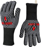 QUWIN BBQ Gloves, Oven Gloves 1472℉ Extreme Heat Resistant, Grilling Gloves by QUWIN