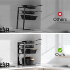 MUDEELA 2 Pack Pots and Pans Organizer under Cabinet, 4-Tier Heavy Duty Pan - Image 5