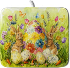 Easter Dish Drying Mat for Kitchen Counter Spring Bunny Microfiber Countertop by Giwawa