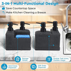 Kitchen Hand Soap and Dish Soap Dispenser Set, Dual Soap Dispenser - Image 2