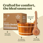 Red Cedar Sauna Bucket and Ladle Set 6L - Image 3