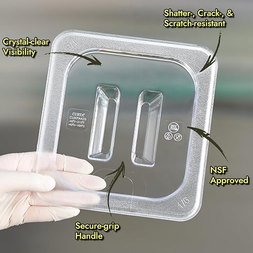 CURTA 6-Pack 1/3 Size 6" Deep NSF Polycarbonate Food Pans - Image 7