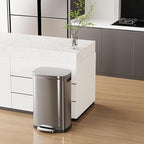 ELPHECO Kitchen Trash Can with Lid Soft Close, 13 Gallon / 50L Stainless Steel - Image 2