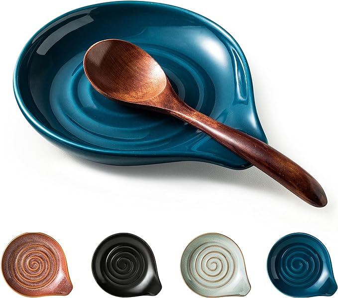 Spoon Holder, Ceramic Spoon Rest by Cormomu
