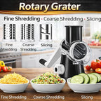 Manual Rotary Cheese Grater for Kitchen, Vegetable Slicer, 3-in-1 Hand Crank - Image 2