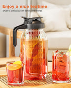 64oz Glass Mason Jar Pitcher – Airtight & Leakproof Glass Pitcher - Image 7