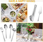 Patelai Serving Utensils Set Include Stainless Steel Large Spoons Slotted - Image 5