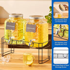 1.5 Gallon Glass Drink Dispensers - Image 3