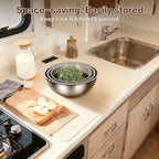 Gronivex Stainless Steel Mixing Bowls Set of 3 - Image 7
