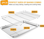 Homikit Baking Sheet with Rack, Big Bacon Baking Tray with Cooling Rack - Image 2