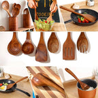 Teak Wooden Kitchen Utensil Set - Image 6