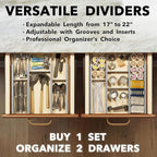 SpaceAid Bamboo Drawer Dividers - Image 5