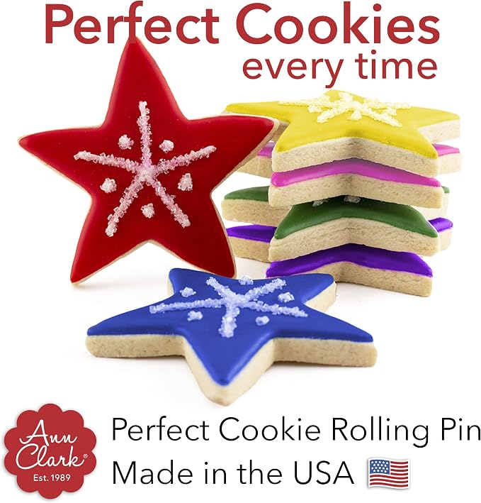 Perfect Cookie Rolling Pin 1/4-in. Fixed Depth Hardwood Made in the USA by Ann - Image 5