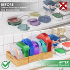 Kiasthome Expandable Bamboo Lid Organizers Inside Cabinet, Kitchen Cabinet - Image 6