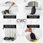 COOK WITH COLOR Silicone Cooking Utensils, Kitchen Utensil Set, Cooking Utensils - Image 3