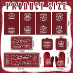 Fourluoo 10 Pcs Farmhouse Kitchen Decor and Accessories Set 4 Kitchen Towels 2 - Image 4