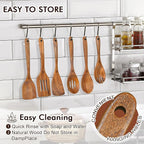 Wooden Spoons for Cooking, Cooking Utensils Set - Image 6