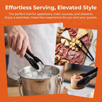 40 Pack Plastic Tongs for Serving, Heavy Duty Scalloped Serving Utensil Tongs - Image 9