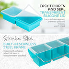Silicone Freezer Tray With Lid-Soup Freezer Container molds-Large Ice Cube Tray - Image 5