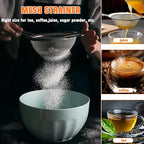 Biscuit Cutter Set, Dough Cutter, 3 Cup Flour Sifter, Baking Mat and Fine Mesh - Image 7