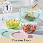 Pyrex Colors Sculpted Tinted Glass Mixing Bowls - Image 3