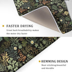 Black Green Botanical Dish Drying Mat - Image 3