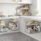 Under Sink Organizer Upgrade To Professional Rails, 2-Tier Dual Pull Out - Image 7